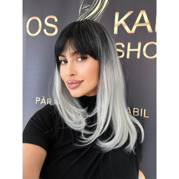 Peruca bobo ombre cu breton 1b/Grey