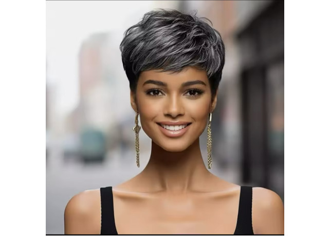 Peruca din par natural Grey Madame