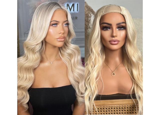 Semiperuca Par Natural U Part Blond Luminos Ondulat