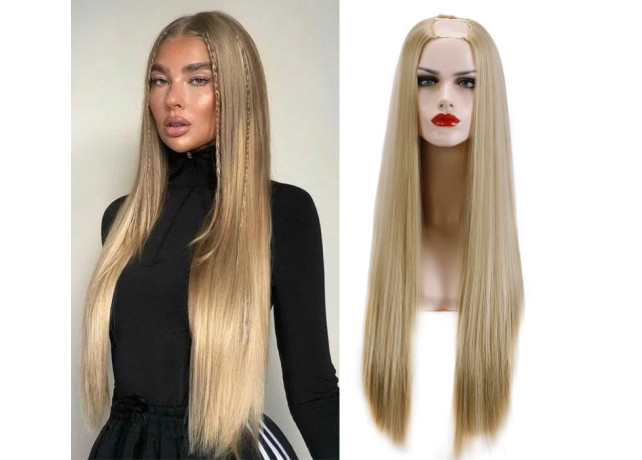 Semiperuca Par Natural U Part Blond Bej Drept