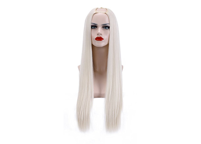 Semiperuca Par Natural U Part Blond Alb Drept