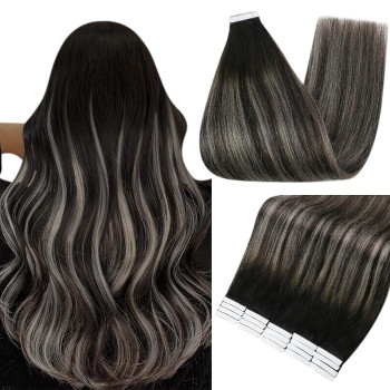 Extensii Tape In Diamond Balayage #1B/Grey