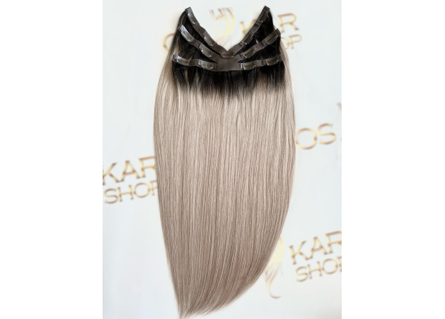 Tresa Eva Hair (6D) Ombre Negru Natural/ Grey 